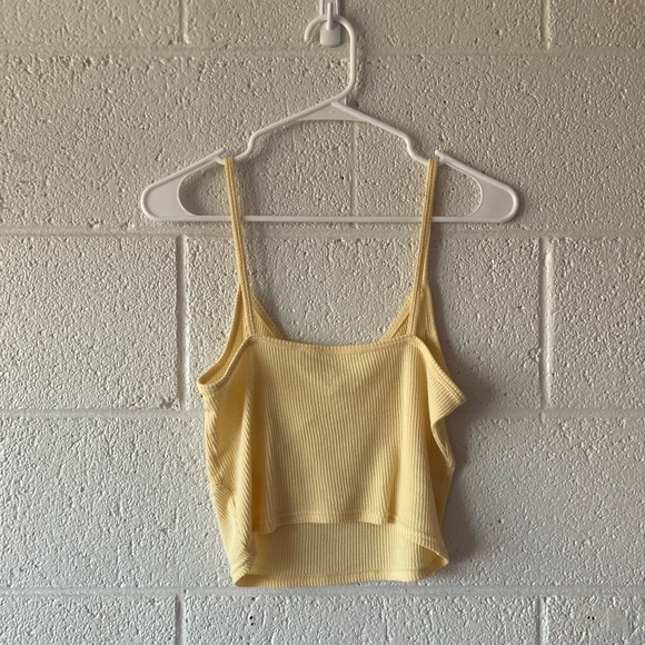 Pacsun Basics Waffle Knit Surplice Crop Tank M - Picture 4 of 7